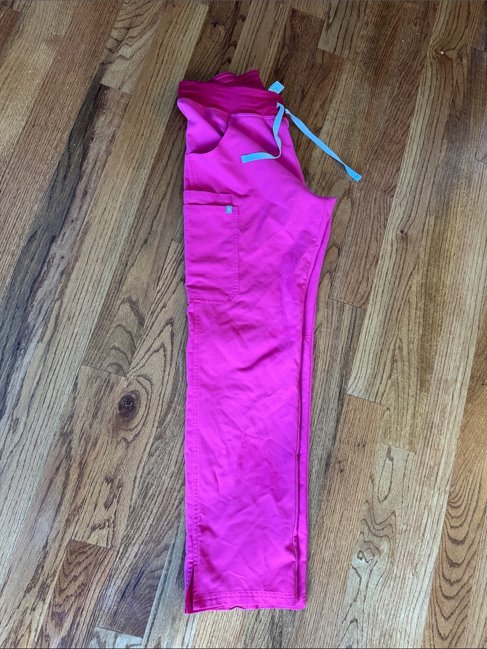 Figs  Pink Drawstring scrub Pants